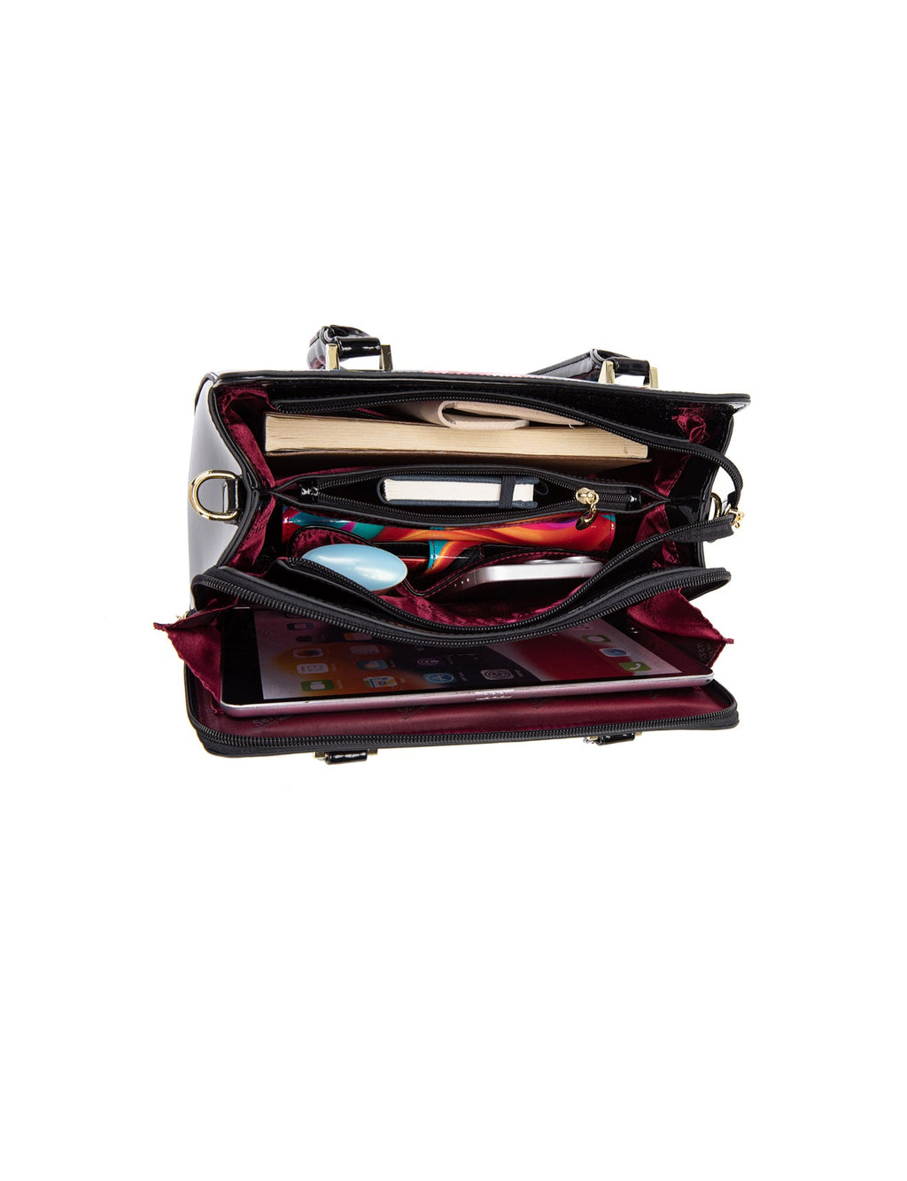 MARGUERITE GRIP HANDLE LEATHER BAG- SF14-0343-SALE