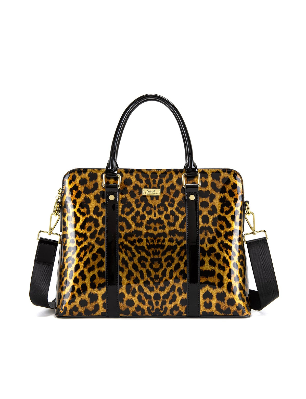 ROUGUE LEOPARD PATENT LEATHER LAPTOP BAG-SF35-6006