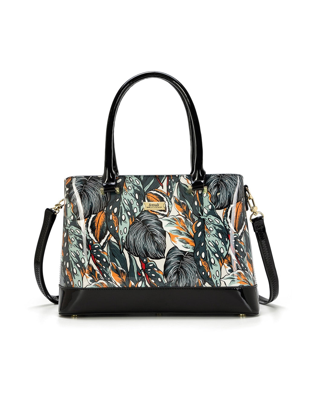 PHYLLIS PATENT LEATHER GRIP HANDLE BAG- SN82-0820-SALE