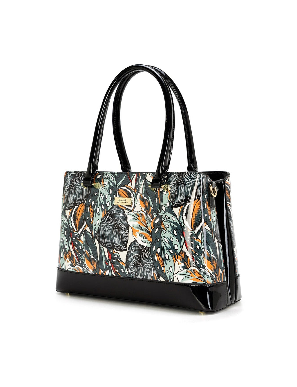 PHYLLIS PATENT LEATHER GRIP HANDLE BAG- SN82-0820-SALE