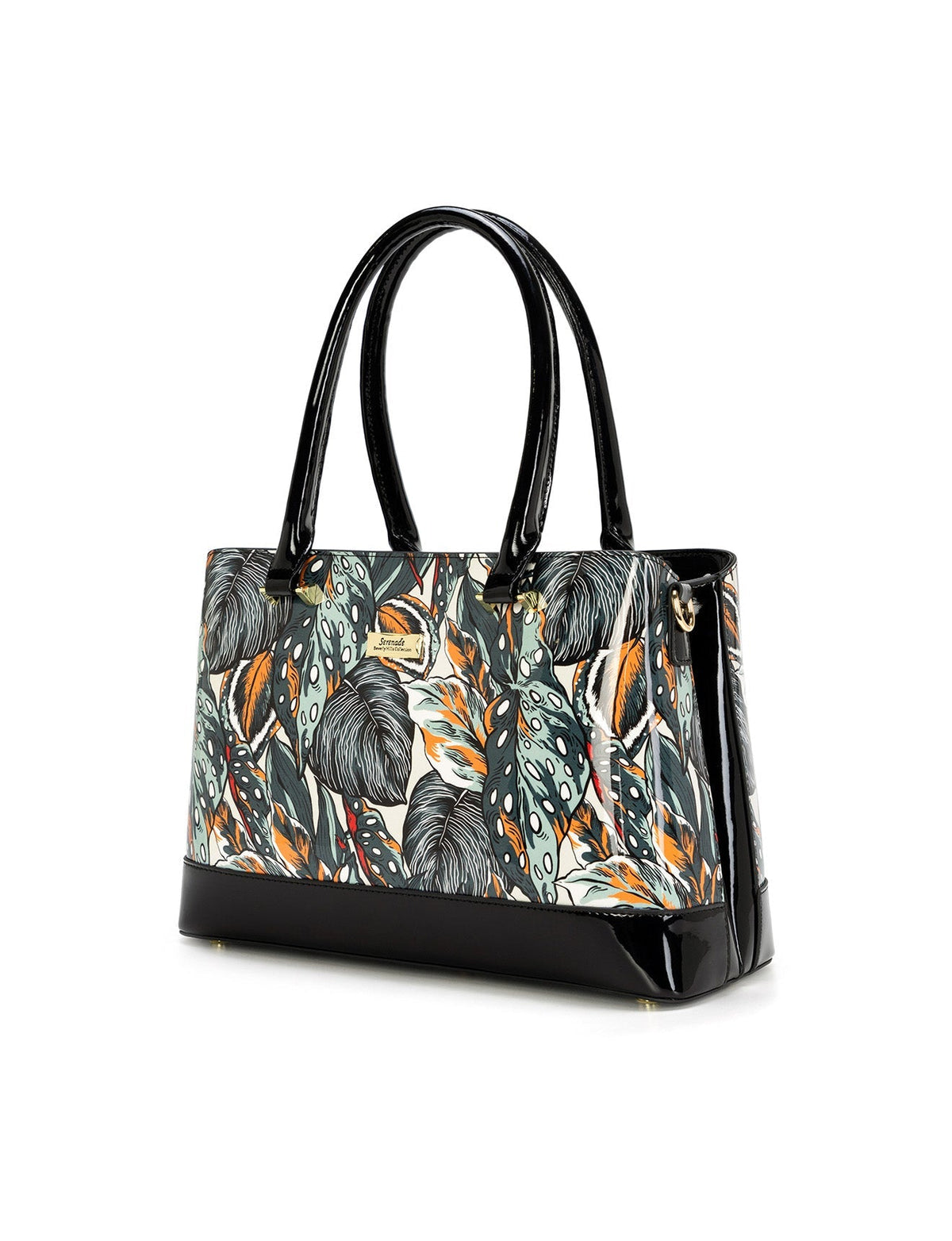 PHYLLIS PATENT LEATHER GRIP HANDLE BAG- SN82-0820-SALE