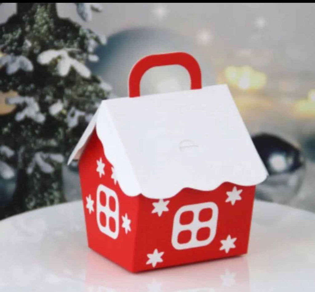 36pcs Santa Claus Christmas House Gift Boxes – Holiday Cookie, Candy, Bakery, Cake & Biscuit Packaging for Christmas Party Favors and Gifts
