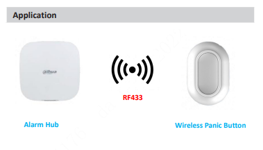 Dahua DHI‑ARD822‑W2 Wireless Panic Button AirShield – Dual-Button Emergency Alarm with Two-Way RF Communication
