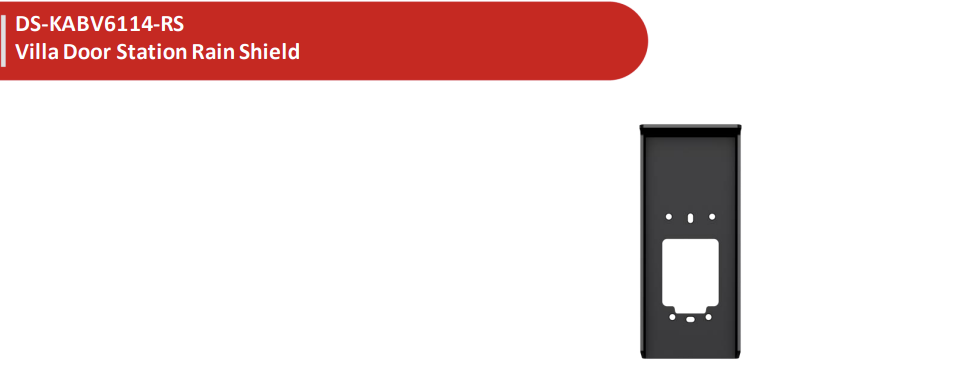 Hikvision DS‑KABV6114‑RS Rain Shield for Villa Door Station Surface Mount Polycarbonate Cover for KV6114 / KV6124 Series