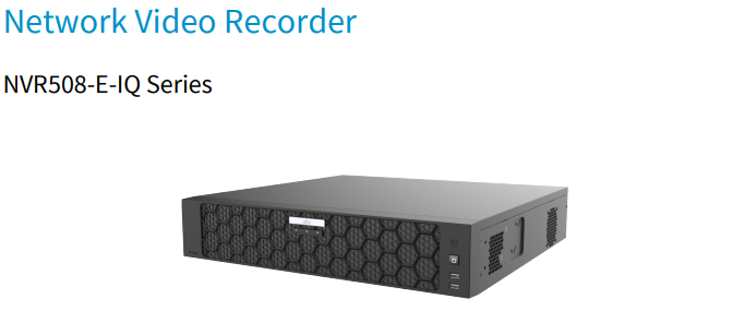 Uniview NVR508-64E-IQ 64 Channel Network Video Recorder 32MP 4K Ultra265 | Dual HDMI & VGA | 8×SATA up to 16TB Each | No HDD