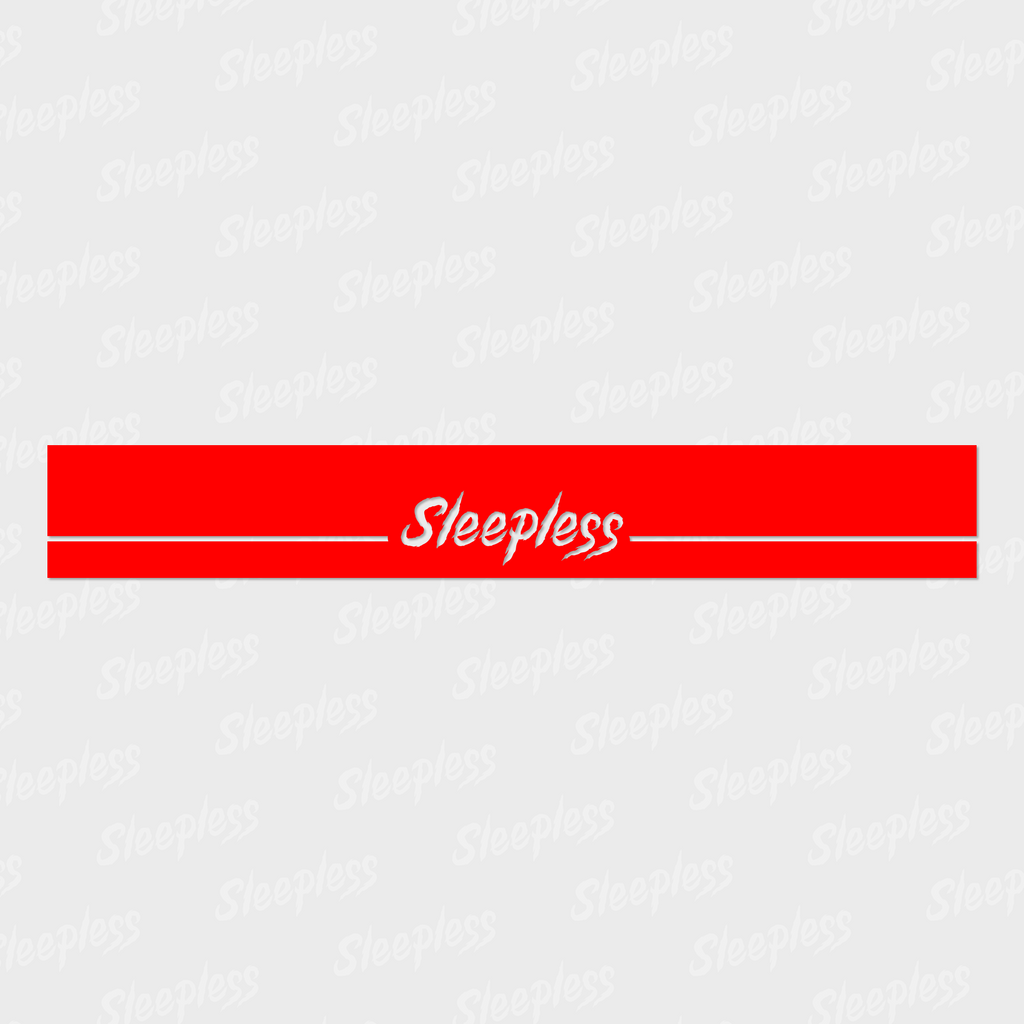 Sleepless Car Window Banner Cutout
