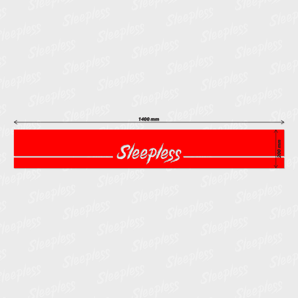 Sleepless Car Window Banner Cutout