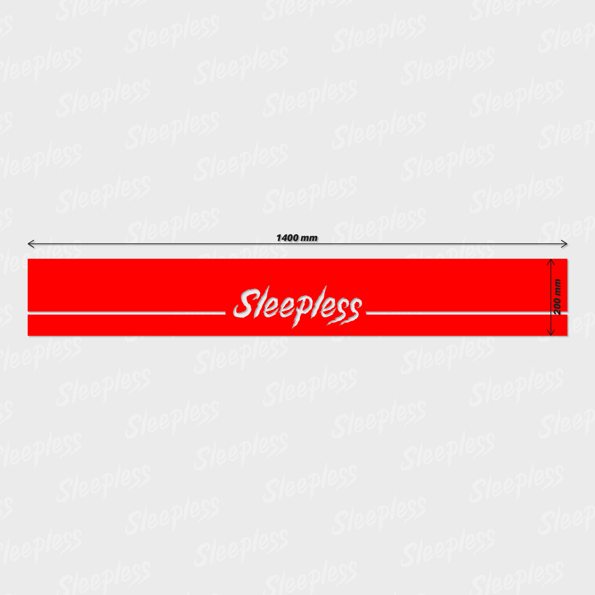 Sleepless Car Window Banner Cutout
