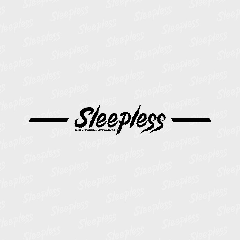 Sleepless Car Window Banner