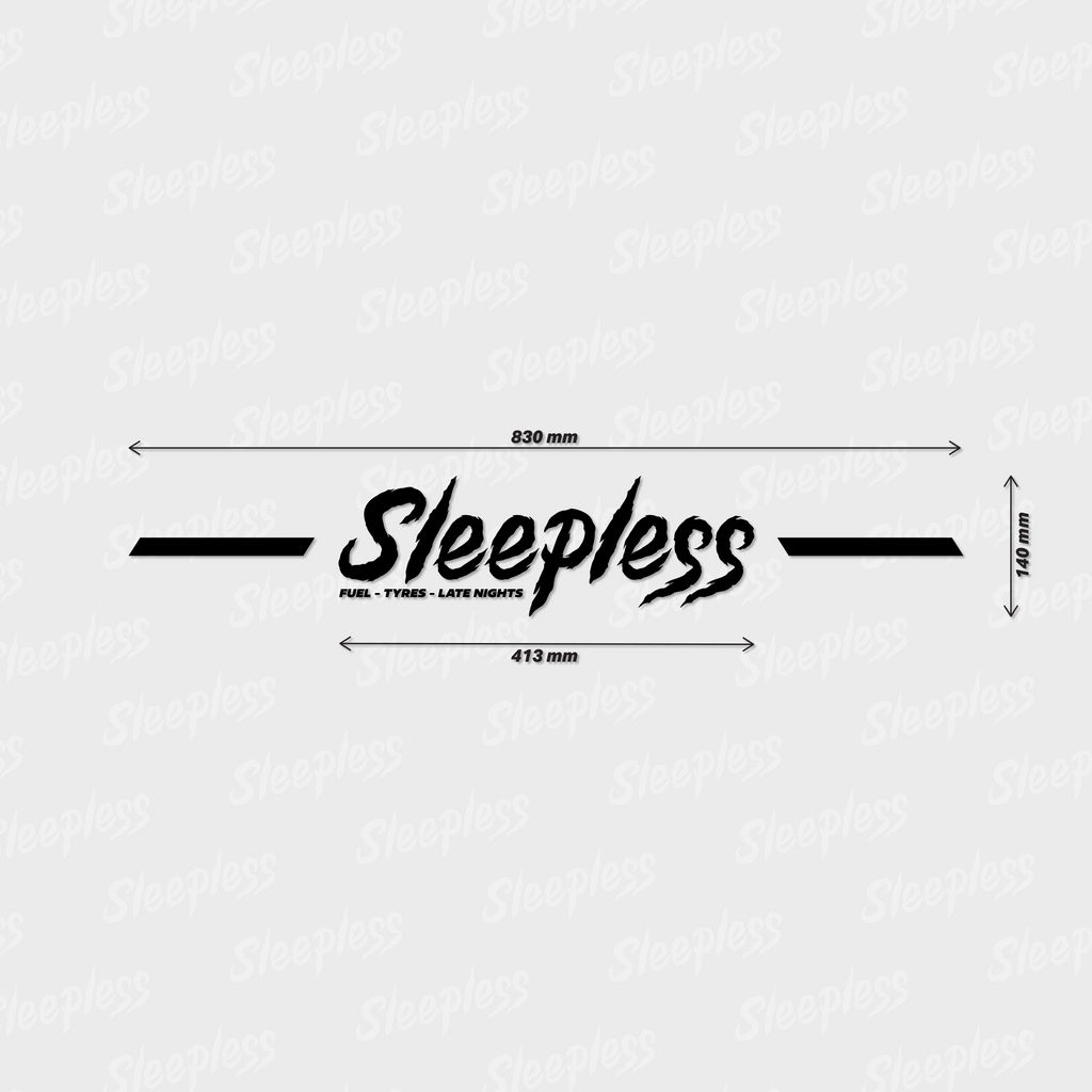 Sleepless Car Window Banner