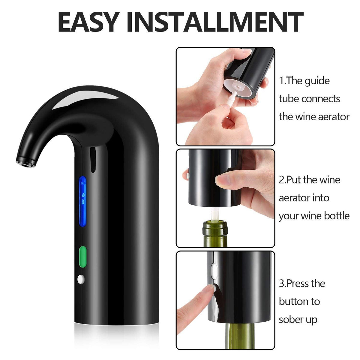 Electric Wine Decanter Best Sellers One Touch Red -White Wine Accessories Aeration Work with Wine