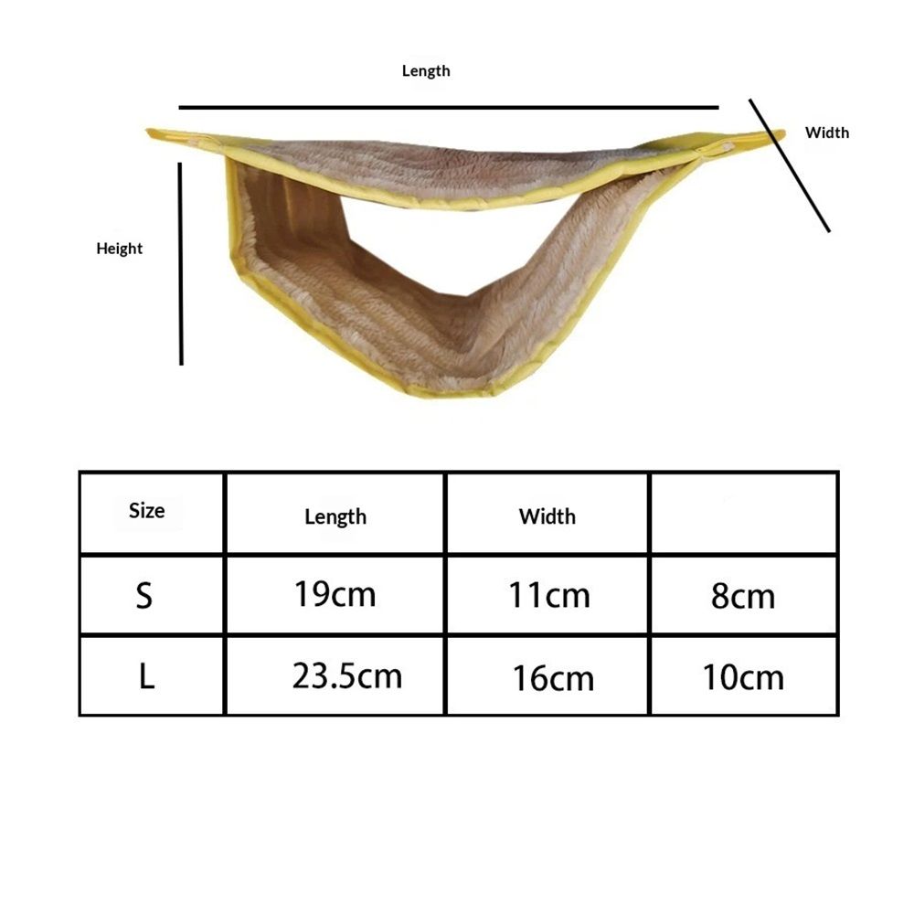 Large White Hanging Hamster and Parrot Bed Warm Breathable Soft Pet Hanging Bed Detachable Cat Cradle for Small Animals in Cage and Window Use(L)
