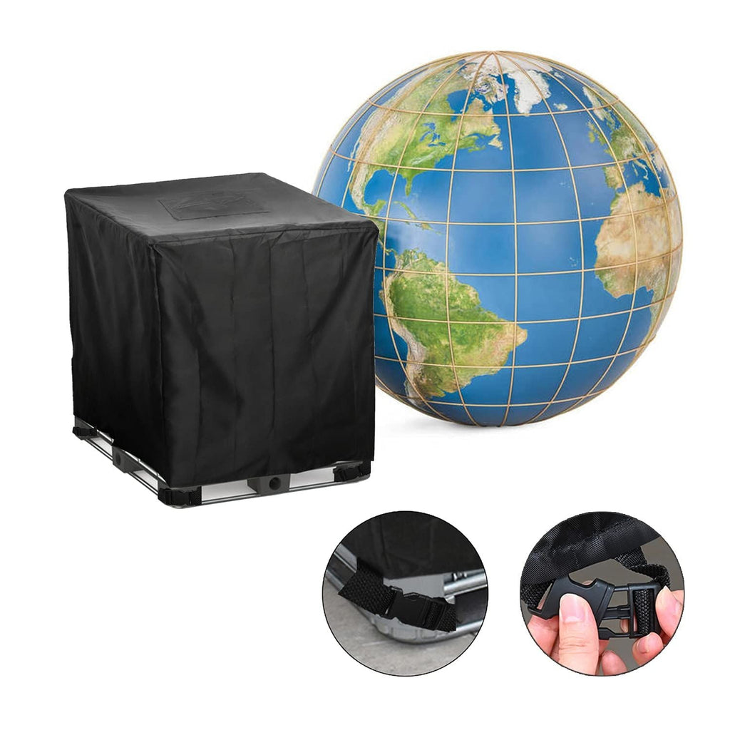 Zipper Tote Cover Barlic for 210D Outdoor Water Tank Protective Cover Oxford Fabric Protective Cover Rain/Snow/UV Protection(Black)