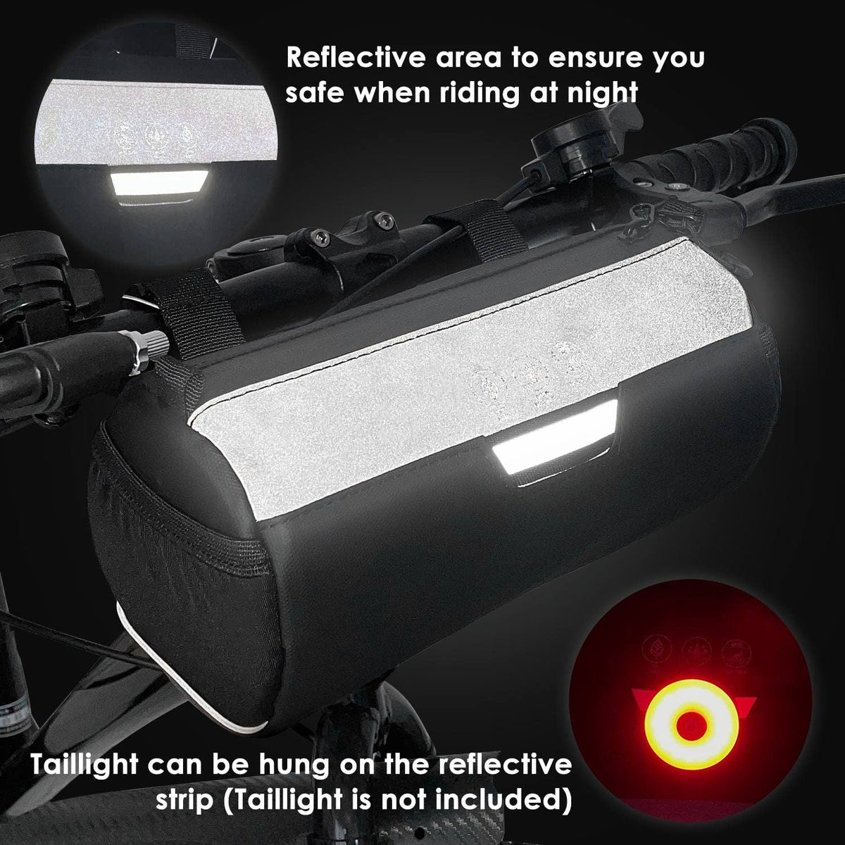 Bike Handlebar Bag Waterproof (Cylinder
