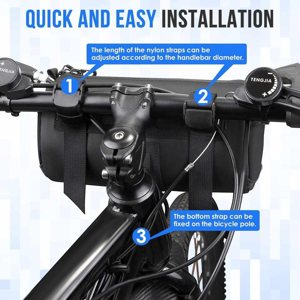 Bike Handlebar Bag Waterproof (Cylinder