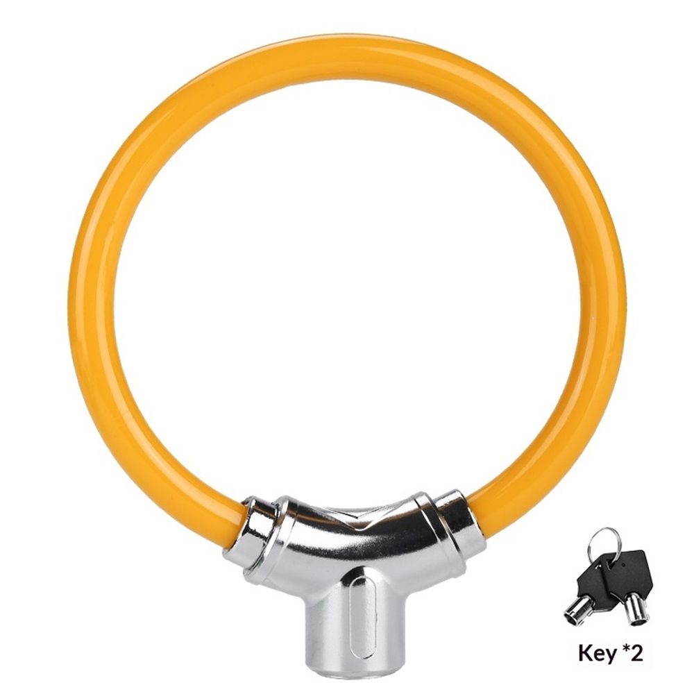 Bicycle Cable Lock Steel Cable with Keys Security Lock Theft Bike Cable Lock Portable Versatile Security (orange)