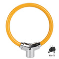 Bicycle Cable Lock Steel Cable with Keys Security Lock Theft Bike Cable Lock Portable Versatile Security (orange)