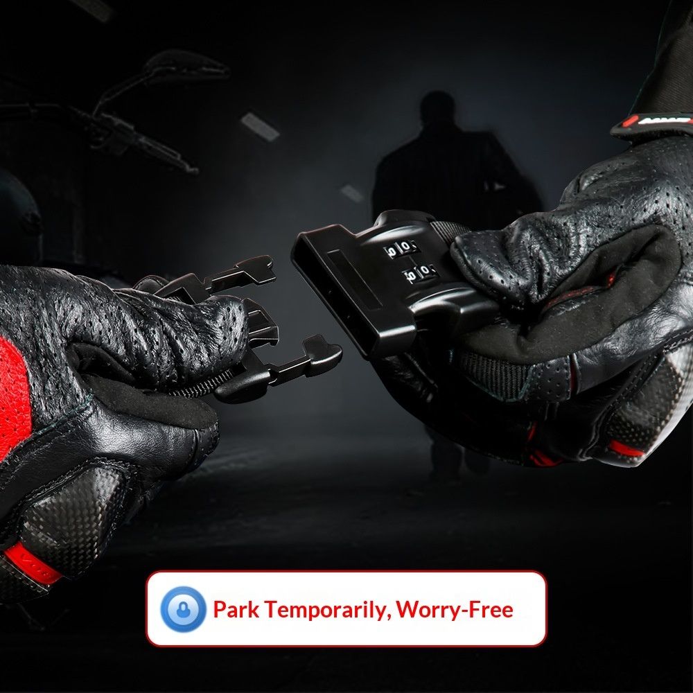 Motorcycle Helmet Bag Helmet Storage Bag with Combination Lock Waterproof Lightweight Durable polyester Helmet Bag for Motorcycle Riding Bicycle Black