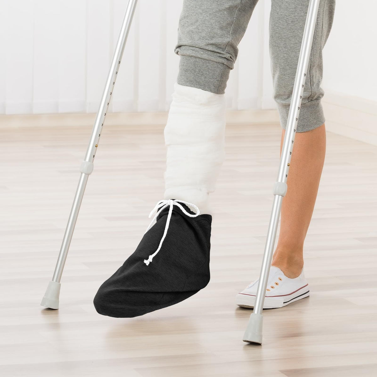 4 Pcs Cast Sock for Leg Foot Cover Below Knee Sleeve Adjustable Drawstring Cast Wound