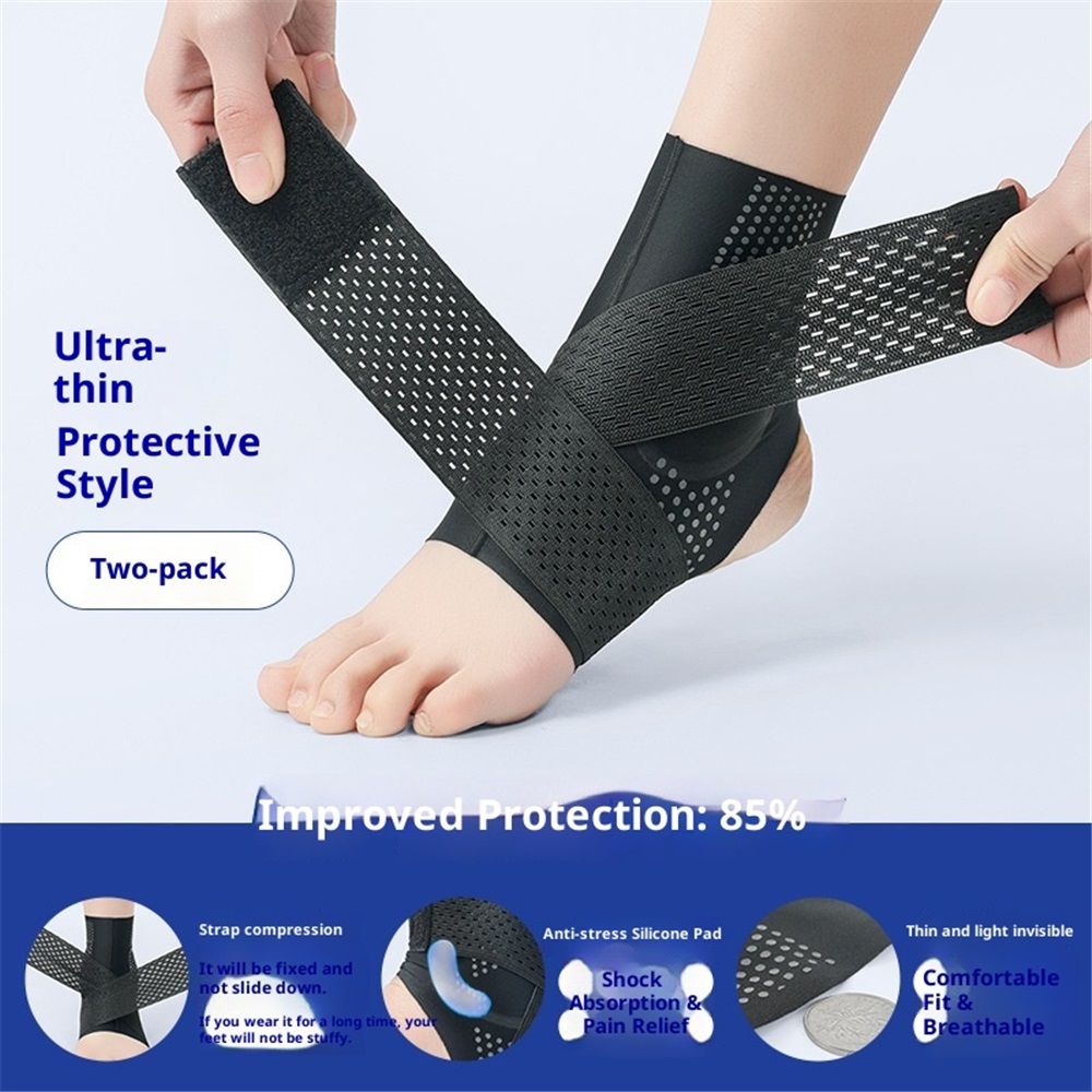1 Pair Adjustable Compression Ankle Brace for Sprained Ankle Strong