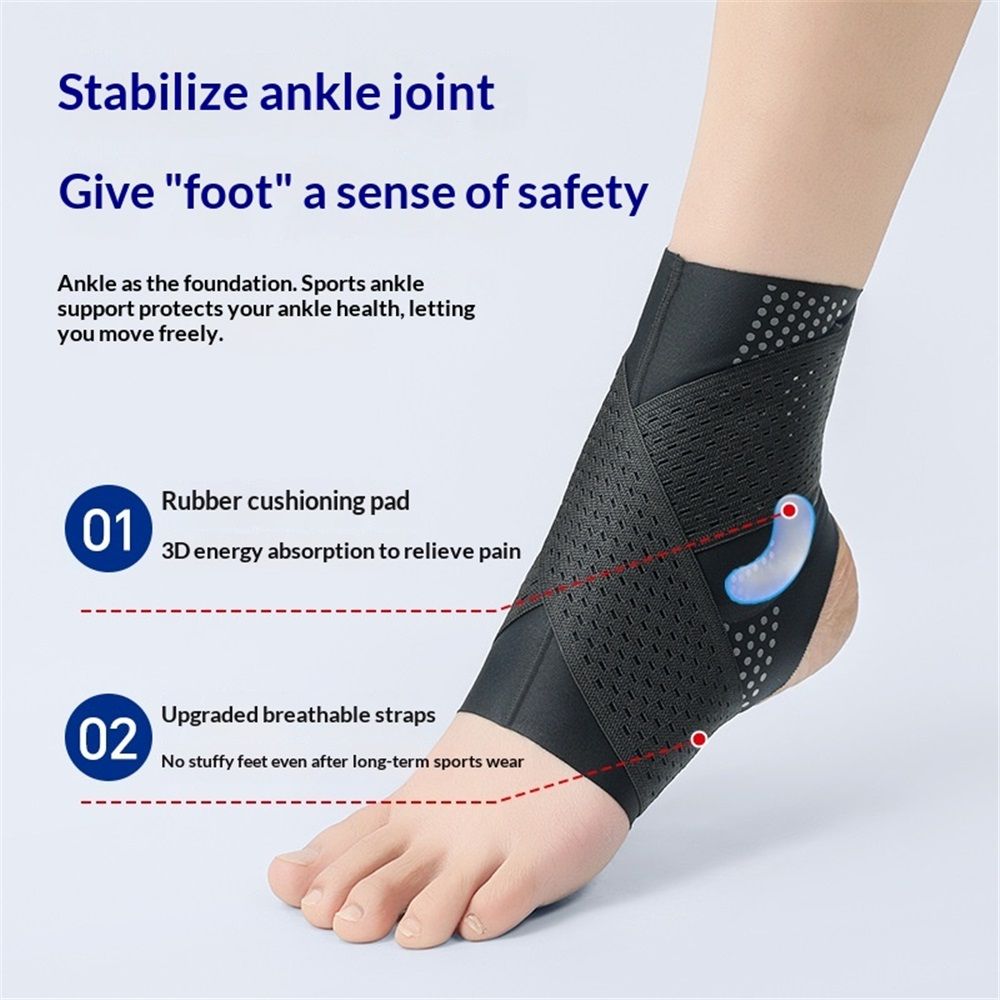 1 Pair Adjustable Compression Ankle Brace for Sprained Ankle Strong