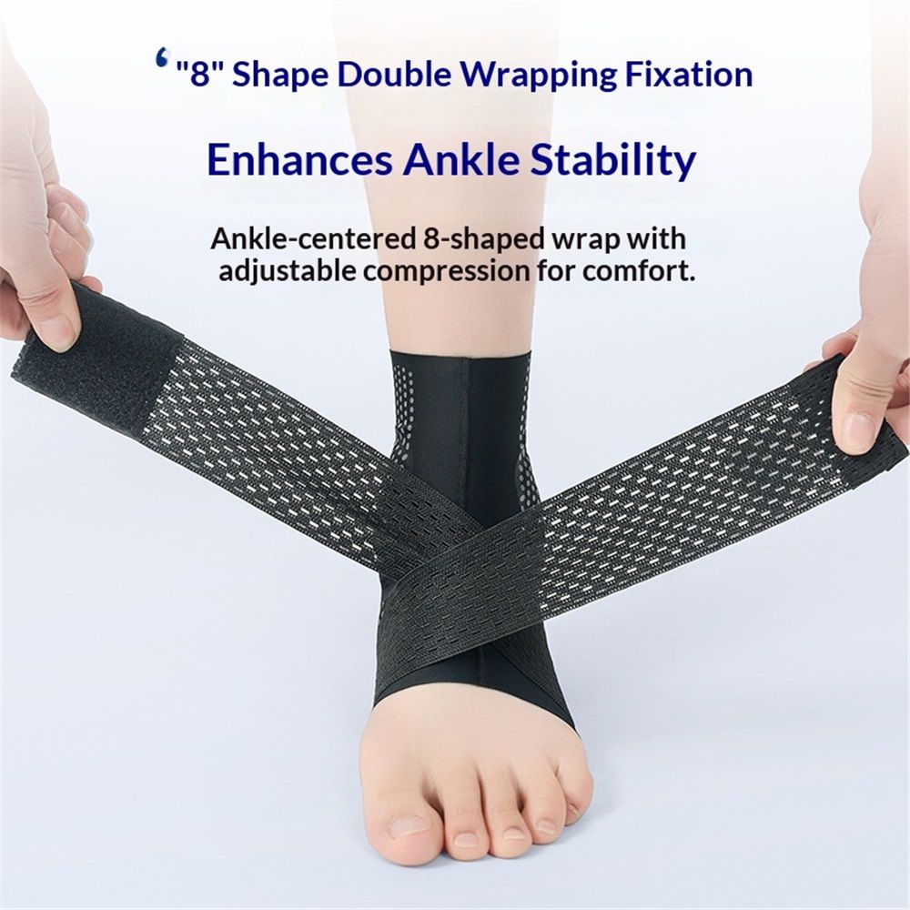 1 Pair Adjustable Compression Ankle Brace for Sprained Ankle Strong