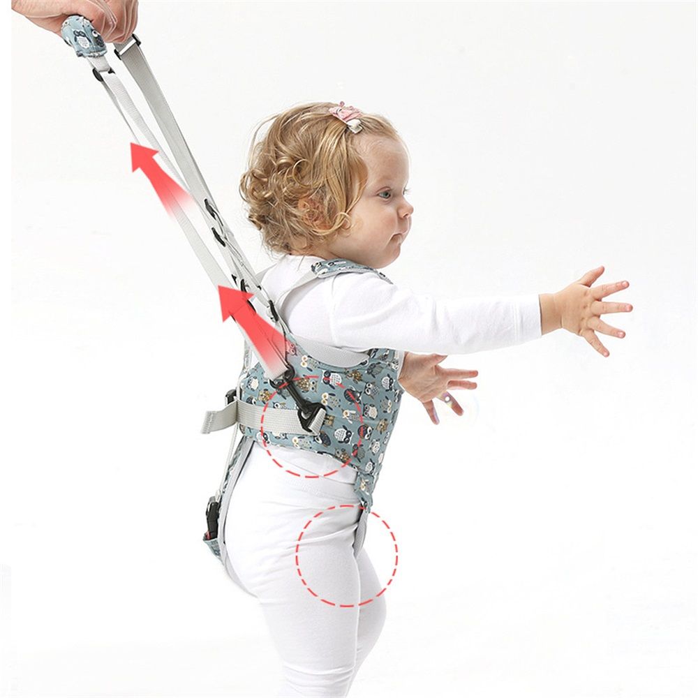 Baby Walker Handheld Kids Toddler Walking Harness Helper Assistant Protective Belt Child Activity Walker (Blue &