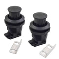 2Pcs Push Button Latch Push to Close Latches for Perpendicular Door Configurations Latches - Push-to-Close Latches - Knob Stores Flush (Black)