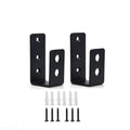 2x4 (1.5x3.5 inch) Door Barricade Brackets (2 pcs) Drop Open Bar Holder Steel U Bracket