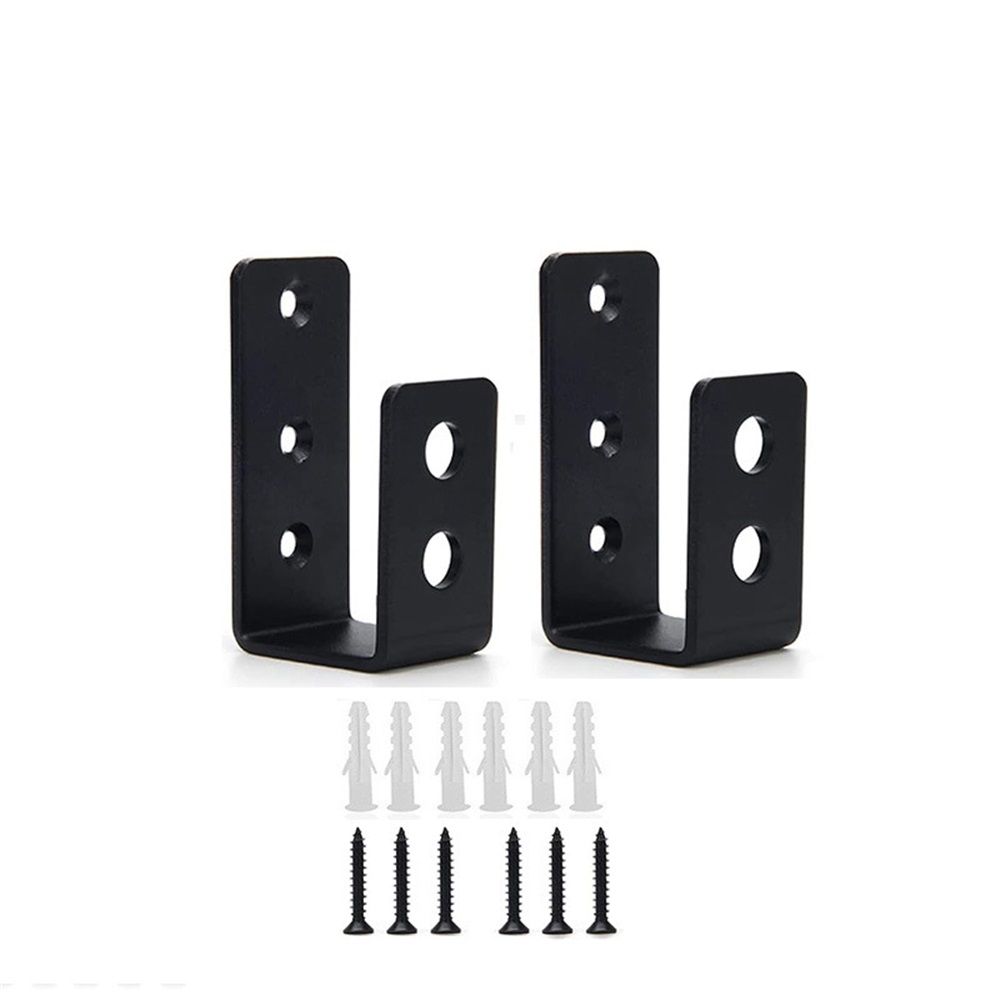 2x4 (1.5x3.5 inch) Door Barricade Brackets (2 pcs) Drop Open Bar Holder Steel U Bracket