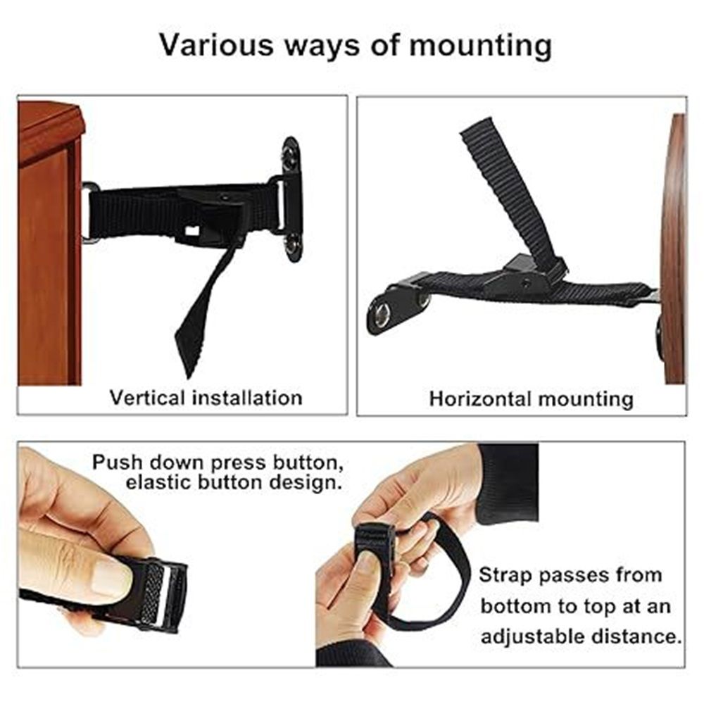 Furniture Anchors for Baby Proofing(2 Sets) Anti Tip Furniture Anchors