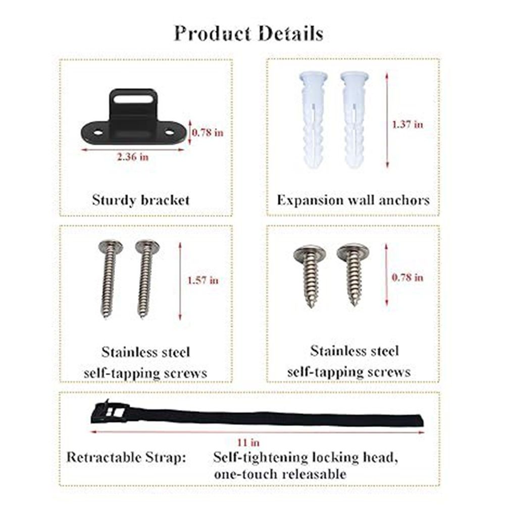 Furniture Anchors for Baby Proofing(2 Sets) Anti Tip Furniture Anchors