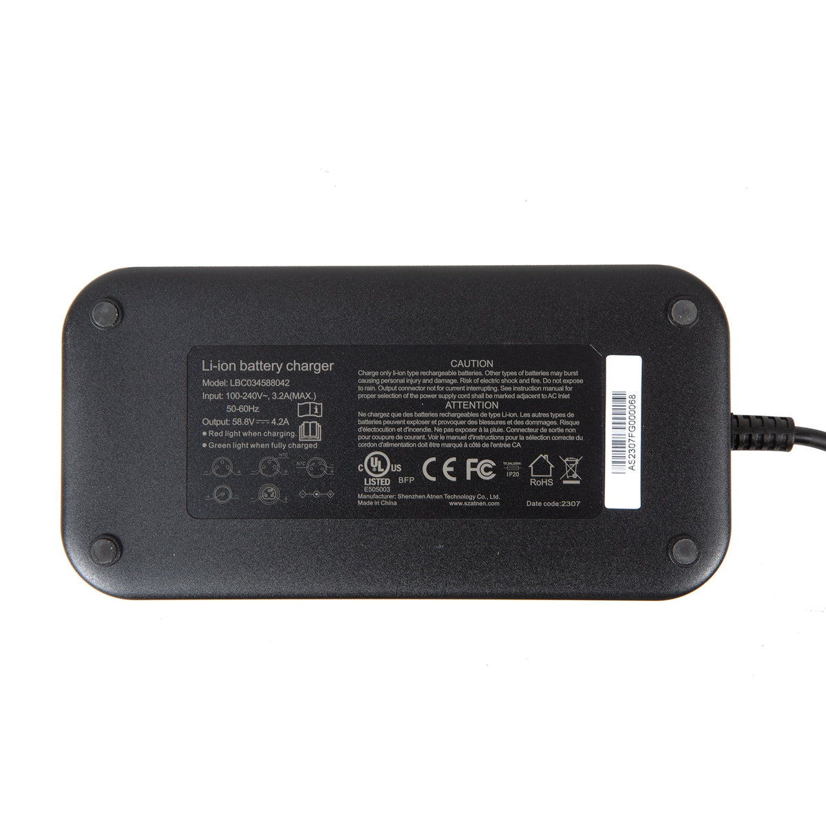 EUNORAU 52V4A X1.0 AU/NZ FLASH Ebike Charger