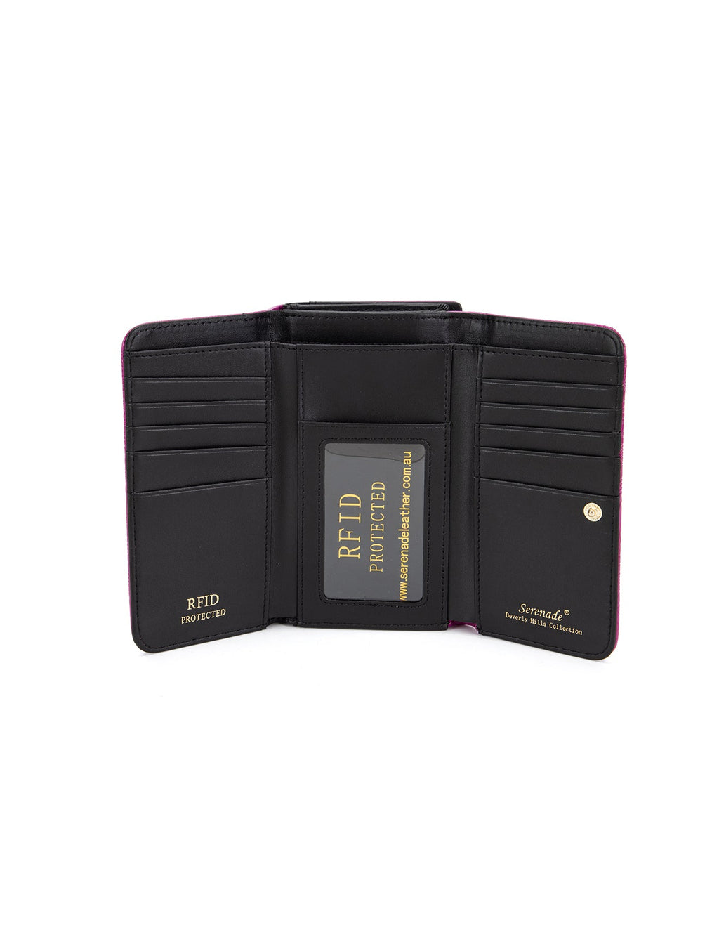 AMIRA MEDIUM PATENT LEATHER WALLET WITH RFID- WSF4502-MAG