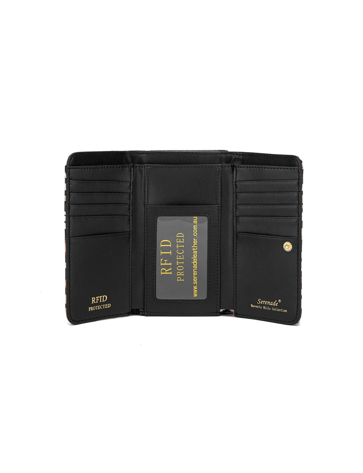 COUGAR MEDIUM PATENT LEATHER WALLET WITH RFID - COUGAR PRINT
