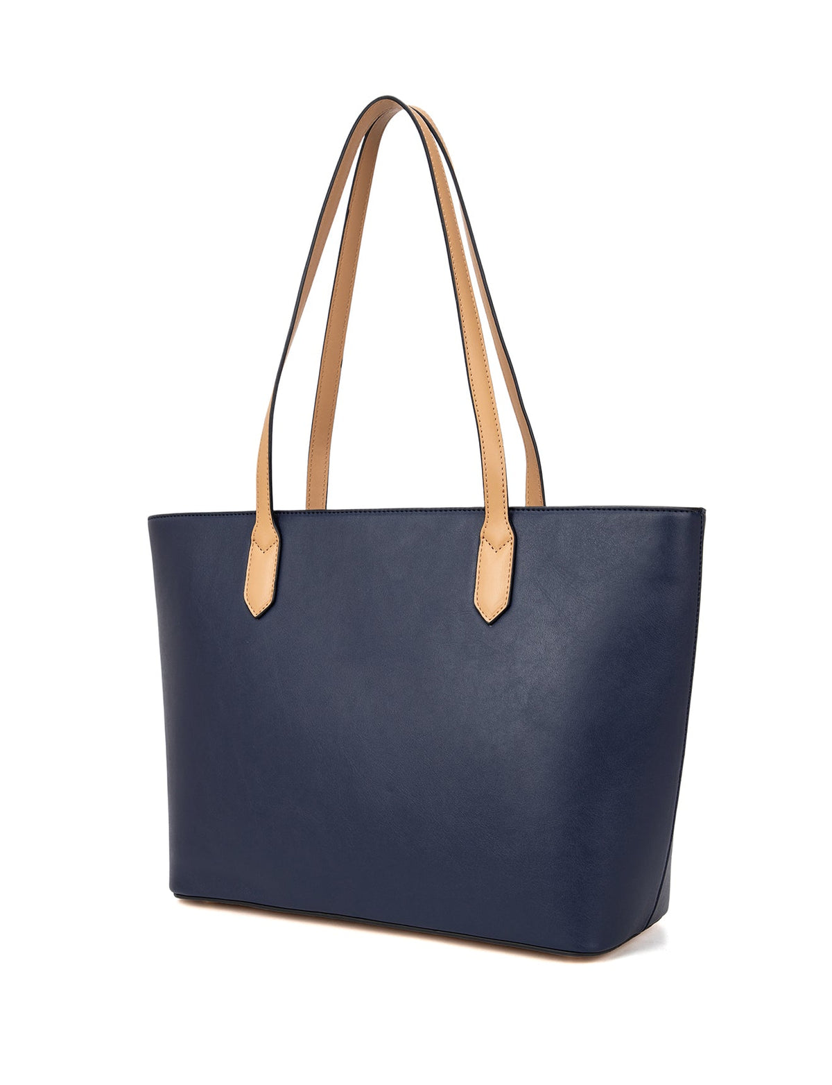 ELIZABETH TOTE - NAVY & CAMEL