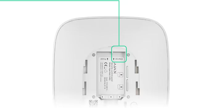 AJAX Hub 2 (4G) Jeweller Wireless Security Control Panel – White | Ethernet & Dual SIM LTE Alarm Hub | AJAX#35992