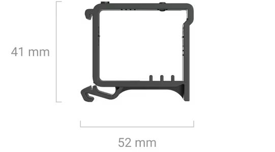 AJAX DIN Holder Black Mounting Bracket for Relay Devices – 35mm DIN Rail | AJAX#40696