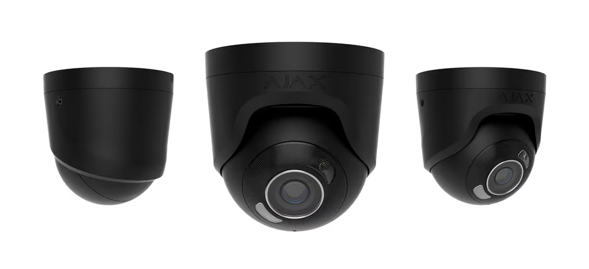 AJAX#126261 Ajax 5MP 2.8mm Turret HL IP Security Camera – White / Black