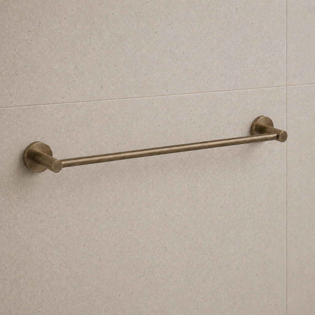 Reno Single Towel Rail - Antique Brass