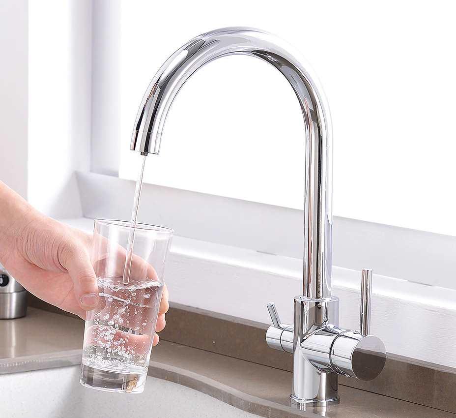 3 Way Mixer Tap Chrome Umbrella Style 360 Rotation