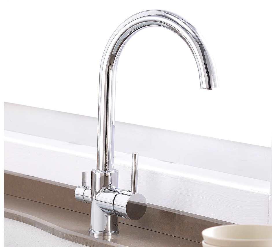 3 Way Mixer Tap Chrome Umbrella Style 360 Rotation