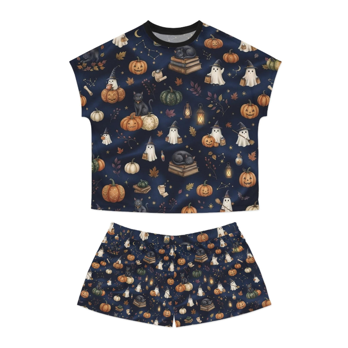 Pajama Halloween | Halloween Pajama Set | Short Pajama | Spooky Season Gift| Gift for Her| Halloween Gift | Custom PJS