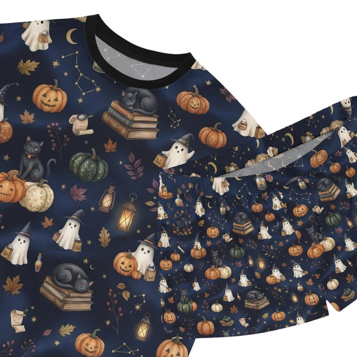 Pajama Halloween | Halloween Pajama Set | Short Pajama | Spooky Season Gift| Gift for Her| Halloween Gift | Custom PJS
