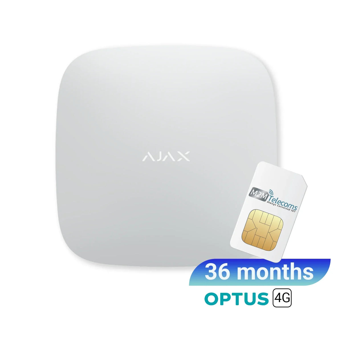 AJAX Hub 2 (4G) Jeweller White Optus 4G SIM Included 12/24/36 Months Plan Wireless Security Hub – AJAX#80011