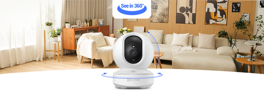 EZVIZ TY1 Pro 2K⁺ Type-C Pan & Tilt Smart Home Camera 4MP Indoor Wi-Fi Camera with Smart Human Detection, Auto-Zoom Tracking, Two-Way Calling & 512GB MicroSD Support
