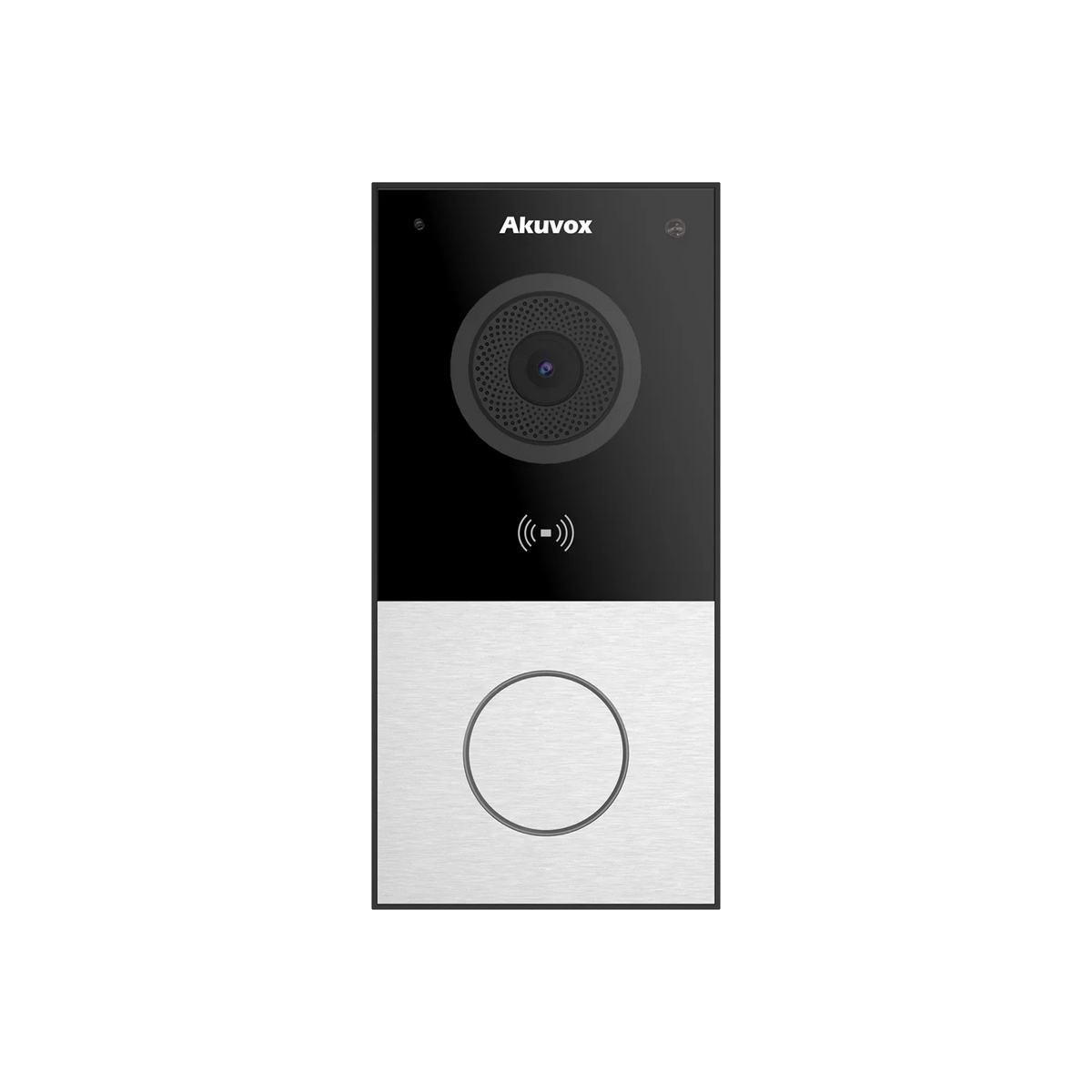 Akuvox E12S Single-Button IP Video Door Phone – 2MP Camera, SIP, RFID, NFC, Bluetooth, Mobile Access, IP65 Rated SKU:E12W-SEC