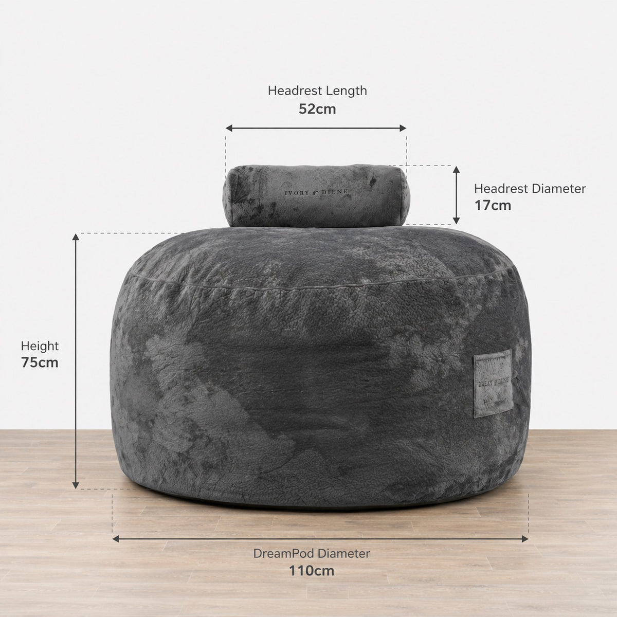 DreamPod® Classic - Grey - HEADREST ONLY