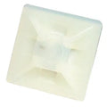 CTB36 Self-Adhesive Cable Tie Base – 19mm x 19mm x 3.5mm, White Polymer Plastic, Packet of 25 | Cable Mounting Base for 4.8mm Ties