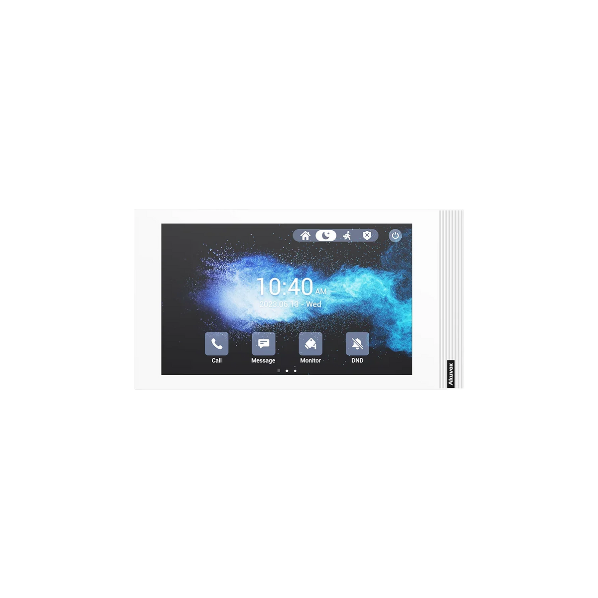 Akuvox S562 7″ White Linux Indoor Monitor – Compact Touchscreen SIP Intercom with PoE/12V Power & Surface Mount SKU:S562(WHITE)-SEC